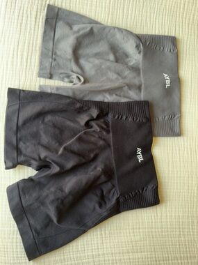 AYBL Seamless Bike Shorts Duo - Black and Gray